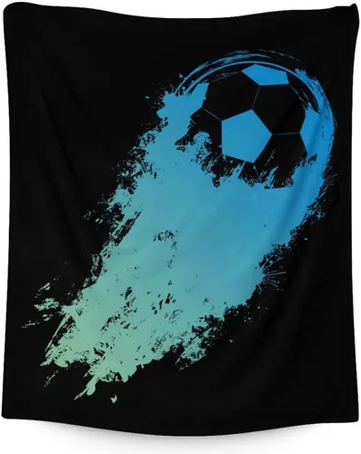 Miniatura 15 de Manta de fútbol para regalar – Manta deportiva de 30 x 40 pulgadas para adultos y niños, mantas coloridas de felpa suave para sofá, oficina