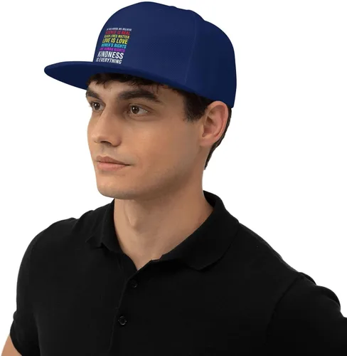 Miniatura 72 de Pride Flag in This House We Believe Science is Real Black Lives Matter Baseball Hats for Men Dad Hat,Black