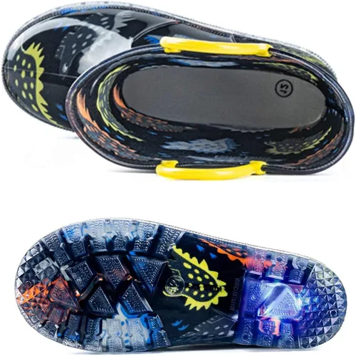 Miniatura 5 de HugRain - Botas de lluvia con luces para niños pequeños