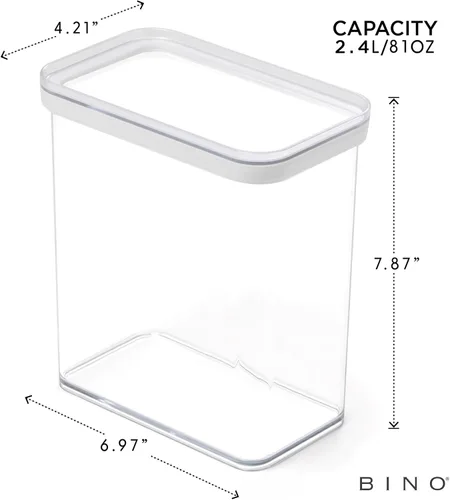 Miniatura 2 de BINO Contenedores de almacenamiento de alimentos - 2.4L THE SNAP+COLLECTION Contenedores de almacenamiento herméticos con tapas Organización