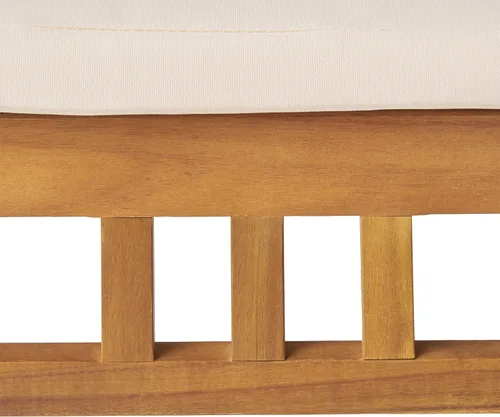 Miniatura 8 de Great Deal Furniture Nola - Sillas de comedor de madera para exteriores con cojines (juego de 2), acabado crema y teca, (309261)
