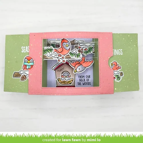 Miniatura 2 de Lawn Fawn - Complemento de pájaros de invierno - Sellos, troqueles y bolsillo
