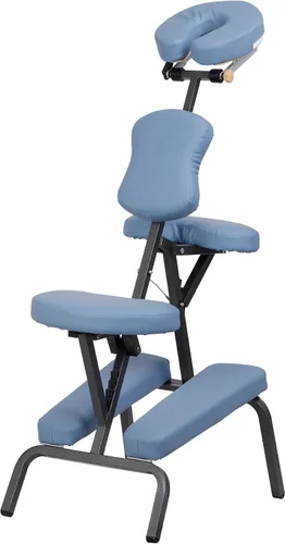 Miniatura 10 de LEMY Silla de masaje portátil, silla plegable de tatuaje con base facial para spa, terapia, salón de belleza, negro