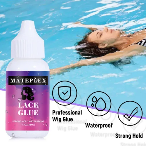 Miniatura 4 de Pegamento para el cabello para pelucas de encaje frontal, pegamento adhesivo para peluca de encaje invisible, impermeable, reemplazo de cabello