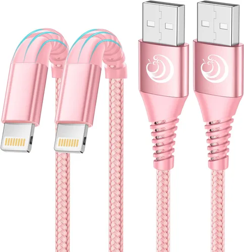 Miniatura 10 de Cargador para iPhone [certificado Apple MFi] Paquete de 2 cables Lightning de 10 pies de largo, cable de carga rápida de nailon trenzado