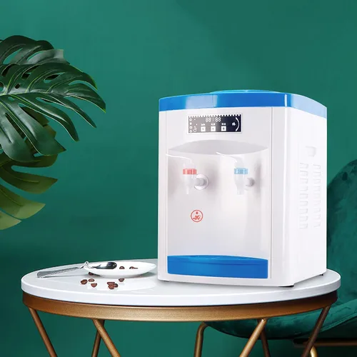 Miniatura 4 de Dispensador de enfriador de agua de carga superior, dispensador eléctrico de agua fría caliente de escritorio de 5 galones, agua hirviendo con Azul