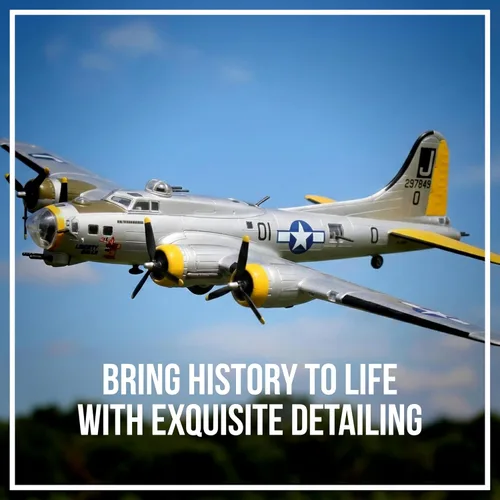 Miniatura 7 de Daron Boeing B-17 Flying Fortress B-17G Modelo fundido a presión – Réplica de bombardero pesado a escala 1:155 de la Segunda Guerra Mundial