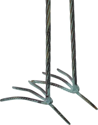 Miniatura 4 de Deco 79 Escultura decorativa de grúa de metal para jardín para interiores y exteriores, juego de 2 esculturas para exteriores de 40 pulgadas, 38
