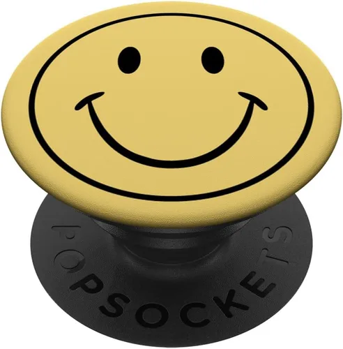 HAPPY FACE - SMILE - RETRO 70'S GRAPHIC PopSockets PopGrip: agarre intercambiable para teléfonos y tabletas PopSockets estándar PopGrip