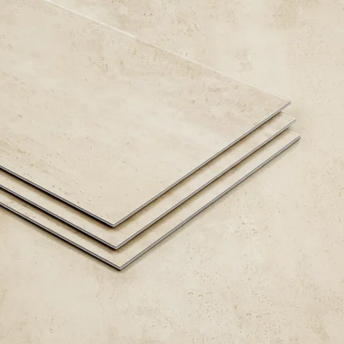 Lucida Surfaces Azulejos de vinilo de lujo | Azulejos con aspecto de piedra | Pisos entrelazados | Apto para bricolaje | MaxCore Terra | 6 pulgadas