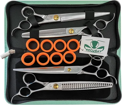Miniatura 9 de Gold Mantis - Tijeras profesionales para perros, 8.0 pulgadas, corte recto para cabello grueso y largo