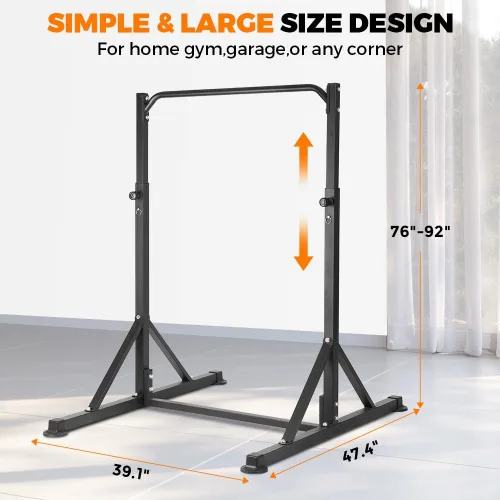 Miniatura 2 de Pull Up Station, Power Tower Adjustable Pullup Bar Free Standing, Heavy Duty Multifunction Strength Training Pull Up Bar, Gym Workout Fitness