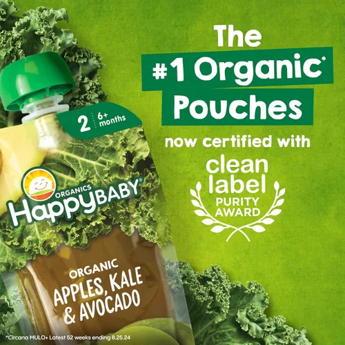 Miniatura 3 de Alimentos orgánicos para bebé, fase 2, de Happy Baby, muestra de 10 sabores surtidos (paquete de 10)