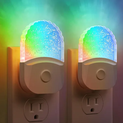 Miniatura 8 de Briignite Luz Nocturna LED, Luces Nocturnas que se Enchufan a la Pared, Luz Nocturna para Niños, Paquete de 2 Unidades, Luz Nocturna Amarilla Ámbar