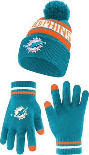 Miniatura 45 de Ultra Game Adults NFL Official Super Soft Winter Beanie Knit Hat With Warm Touch Screen Gloves Color del equipo 2