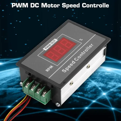 Miniatura 5 de 6-60V 30A PWM DC Motor Controlador de velocidad Regulador digital Pantalla de interruptor de velocidad variable Control LED Placa de circuito