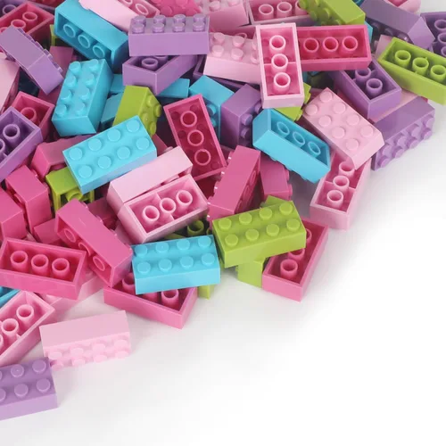 Miniatura 8 de Bloque de construcción multicolor, 121 piezas de 2 x 4, compatible con bloques de construcción clásicos, juguetes creativos de bloques