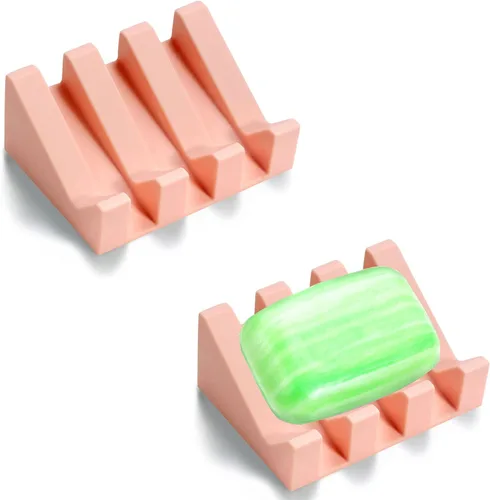 Miniatura 26 de Jabonera, soporte para pastilla de jabón para ducha, para baño, cocina, bañera, fácil de limpiar, mantiene el jabón seco, extiende la vida del jabón