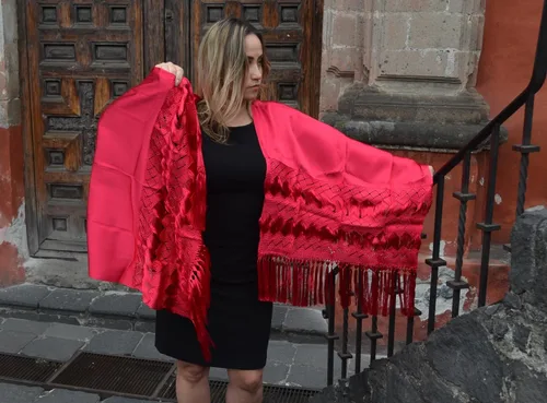 Miniatura 3 de Rebozo Mexicano Santa María del Río