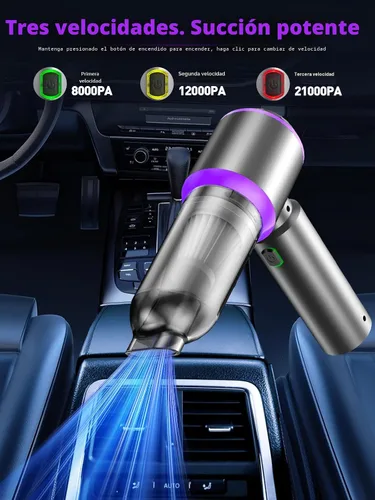 Miniatura 3 de Aspiradora/Soplador de Aire 80,000 RPM Super Power Mini Aspiradora de Coche 4 en 1 Pistola Sopladora de Aire Soplador de Aire y Bomba Manual