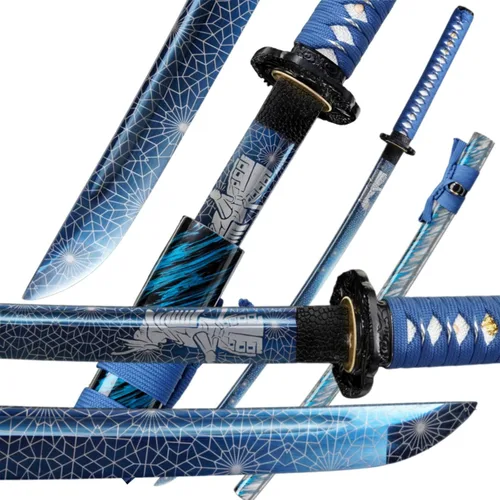 Miniatura 7 de Espada samurái Espadas katanas tradicionales forjadas a mano auténticos samuráis japoneses Colección Katanas de acero de alto carbono Sharp Full