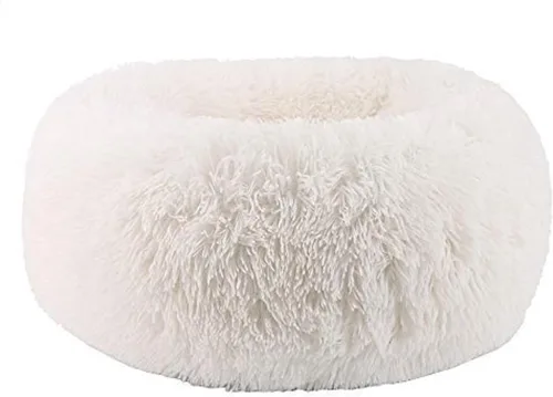 Miniatura 9 de Cama redonda de felpa suave moderna para gatos o perros pequeños, cama para perros o gatos de tamaño mini o mediano, auto-calentable, otoño, Café