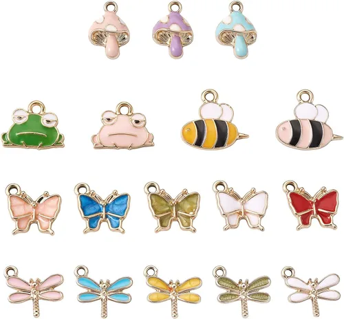 Miniatura 21 de FASHEWELRY Colgantes colgantes de abeja esmaltada de aleación