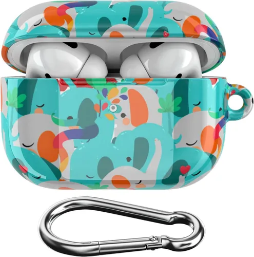 Miniatura 8 de Funda compatible con Airpods Pro y Pro 2 Airpods 3-2-1 Gen Bulldog Francés Portátil, Diseño de Clip de Bloqueo Lindo Estampado de Cachorro Perros