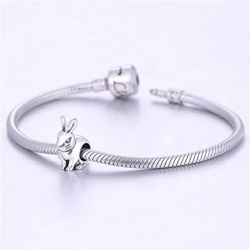 Miniatura 5 de Abalorio de plata de ley 925 con diseño de animales de la suerte, de la marca Lucky Beads, con forma de conejo, gato, perro para pulseras Pandora