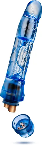 Miniatura 6 de Blush Naturally Yours Mambo Vibe - Consolador vibrador curvo de 9 pulgadas, realista, suave pero firme, juego de punto dulce vaginal, polla Azul