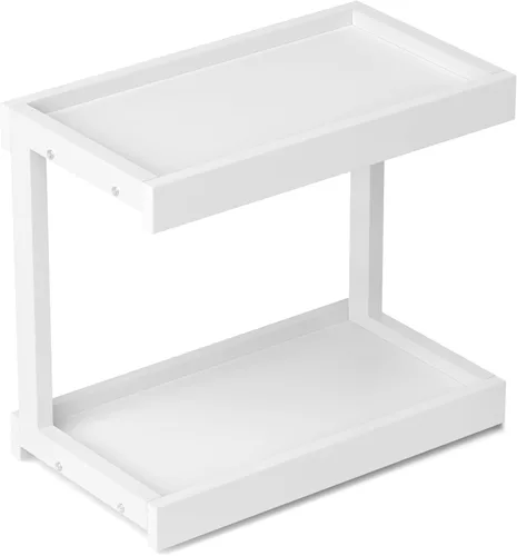 Miniatura 16 de MARTY Organizador de especias de 2 niveles para encimera, estación de café de 15.8 pulgadas de largo, organizador de baño, estante de mostrador