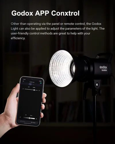 Miniatura 4 de Godox Luz de video LED bicolor SL60IIBi 75W, 2800K-5600K, 25100Lux@1M, luz de estudio COB de montaje Bowens con, aplicación y control remoto, CRI