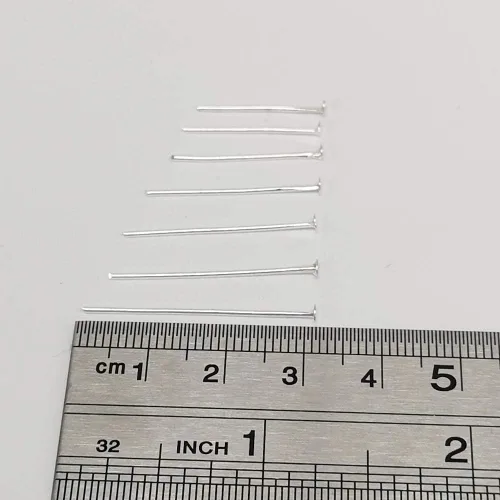 Miniatura 2 de Chenkou Craft 700 pines de cabeza plana surtidos de 7 tamaños para hacer joyas (plata, mezcla)