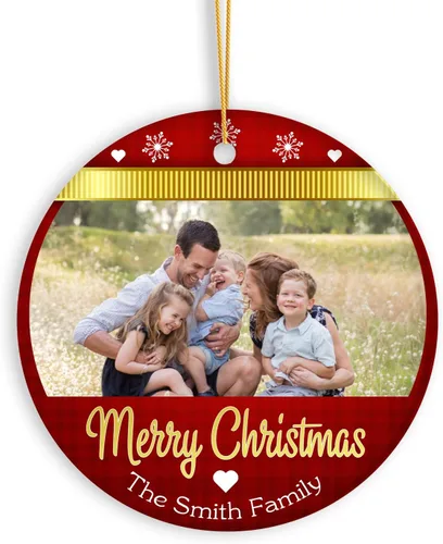 Miniatura 10 de Adorno de Navidad con foto personalizada 2023, adorno de Navidad con nombre del bebé, adorno de Navidad con texto personalizado para bebé, recién