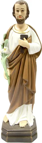 Vittoria Collection Figura de escultura italiana de San José del Trabajador de 16 pulgadas, fabricada en Italia para interiores y exteriores