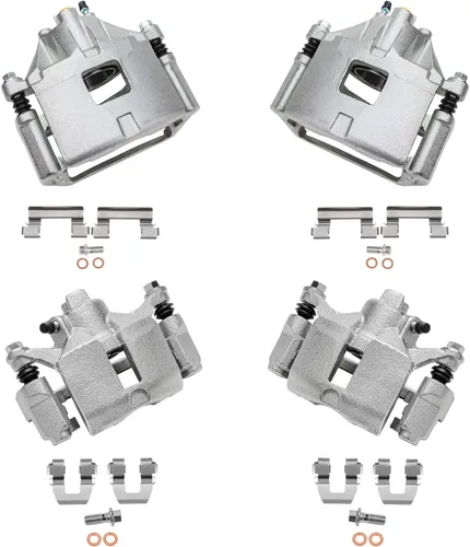 Miniatura 68 de Detroit Axle - 4 pinzas de freno para Honda Element 2003-2011 Pinzas de freno de disco con soportes 2004 2005 2006 2007 2008 2009 2010 reemplazo