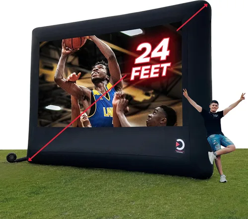 Miniatura 8 de Elite Outdoor Movies Pantalla inflable de alta calidad, superficie de proyección delantera/trasera de 10 x 5 (diagonal de 16.9 pies)