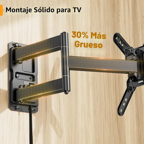 Miniatura 3 de Perlegear Soporte de TV RV con cerradura para televisores de 13 a 43 pulgadas de hasta 44 libras, soporte de pared para TV RV de movimiento completo