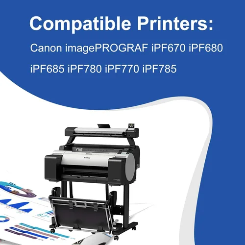 Miniatura 2 de YOUEXPERT Cartucho de tinta de pigmento PFI-107 MBK para Canon PFI107 PFI-107 PFI107MBK PFI-107 6705B001 para ImagePROGRAF iPF670 IPF 670 MFP L 24