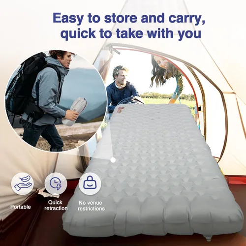 Miniatura 6 de Colchoneta de dormir ultraligera de 28 onzas, Colchoneta de dormir inflable aislada 7.2 R, colchoneta de dormir ligera para acampar, senderismo