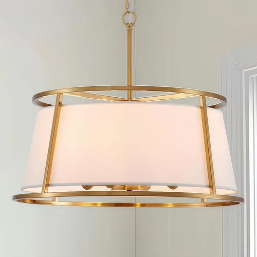 Miniatura 20 de Shrine Lámparas de tambor de iluminación, lámpara colgante de tambor perfecta para comedor, cocina, 7 pulgadas de profundidad x 9 pulgadas de alto