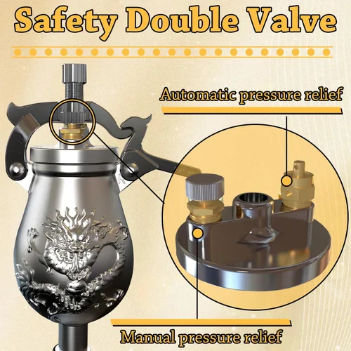 Miniatura 3 de Máquina china de cañón de palomitas de maíz de 11.8 fl oz, máquina china de palomitas de maíz, máquina de palomitas de maíz de aire caliente, doble