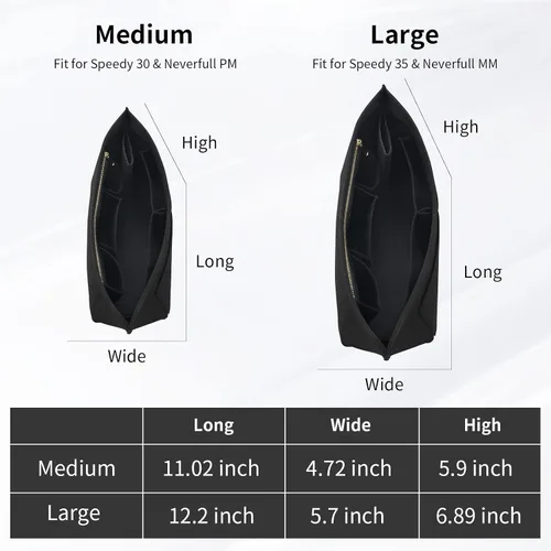 Miniatura 2 de Organizador de fieltro para bolso, organizador de bolsas adecuado para Speedy 35 Neverfull MM y organizador de base para bolsa de mano múltiples