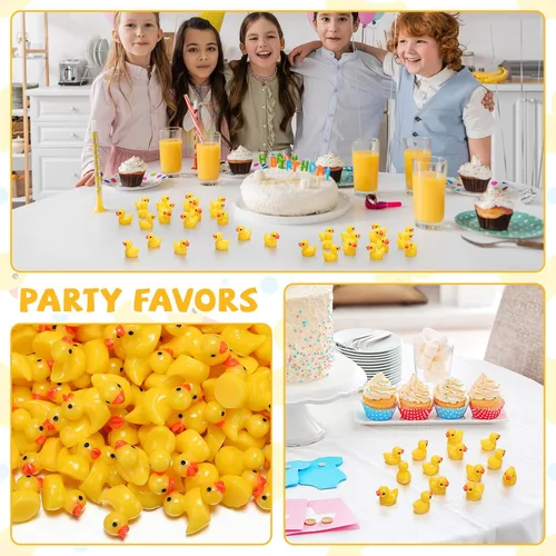 Miniatura 5 de Barydat 1200 piezas de patos mini de resina a granel, decoración diminuta para juegos de escondite, bromas en cruceros, fiestas de Navidad, jardín