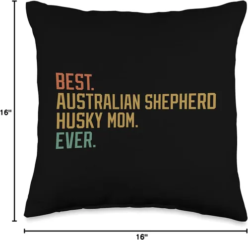 Miniatura 4 de Canine Laundry Best Australian Shepherd Husky Mom Ever Dog Breed - Almohada para cachorros, 16 x 16 pulgadas, multicolor