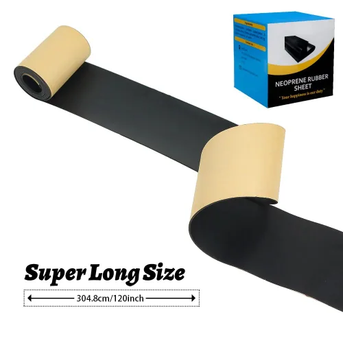 Miniatura 3 de Hoja de goma de neopreno con adhesivo, rollos sólidos y tiras para juntas de bricolaje, manualidades, almohadillas, pisos, protección, soportes