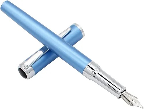 Miniatura 9 de Pluma estilográfica de acero inoxidable, pluma estilográfica de punta fina, pluma de negocios, pluma estilográfica de luz, para regalo, escuela