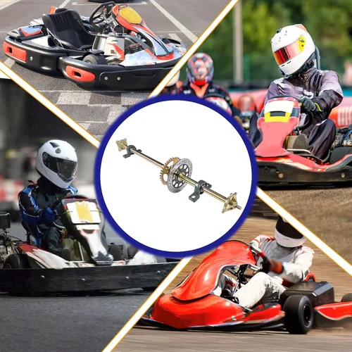 Miniatura 6 de Kit de eje trasero vivo de 44 pulgadas/1120 mm para Go Kart de cuadra con piñón, freno, rueda y cubo de reemplazo para ATV, cuadra y Go Karts