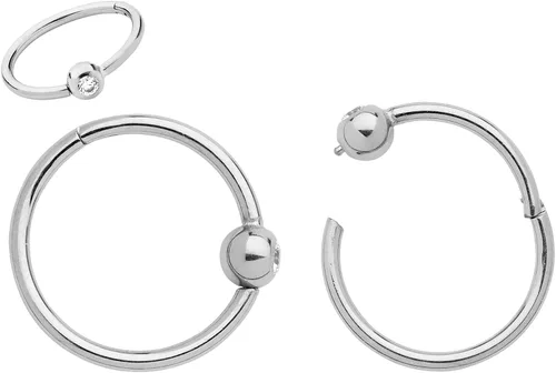 Miniatura 15 de 365 Sleepers Anillo de titanio de 18G de 0.236 a 0.394 pulgadas, con bisagras, segmento BCR, hélice, tragus, septum, nariz, labio, arete de aro