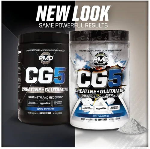 Miniatura 2 de PMD Sports CG5 Polvo Premium de Creatina y L Glutamina, Recuperación de Energía, Construye Músculo Delgado, Aumenta el Rendimiento en Entrenamiento